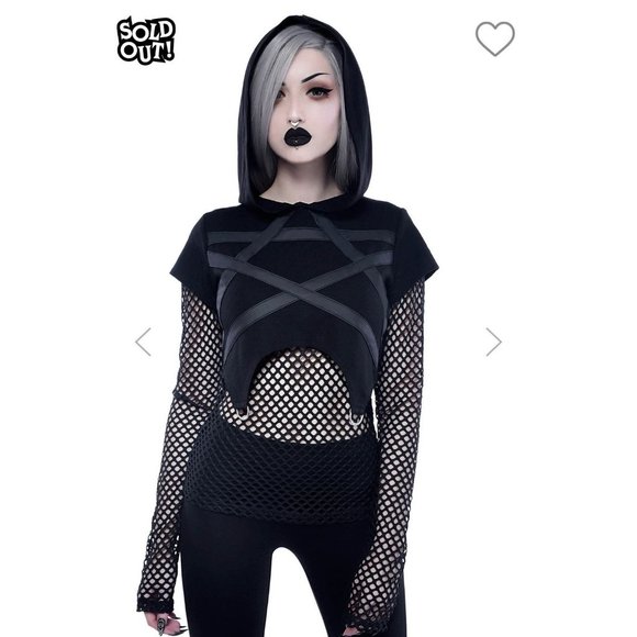 Killstar Pentagram Fishnet Top - Picture 10 of 10